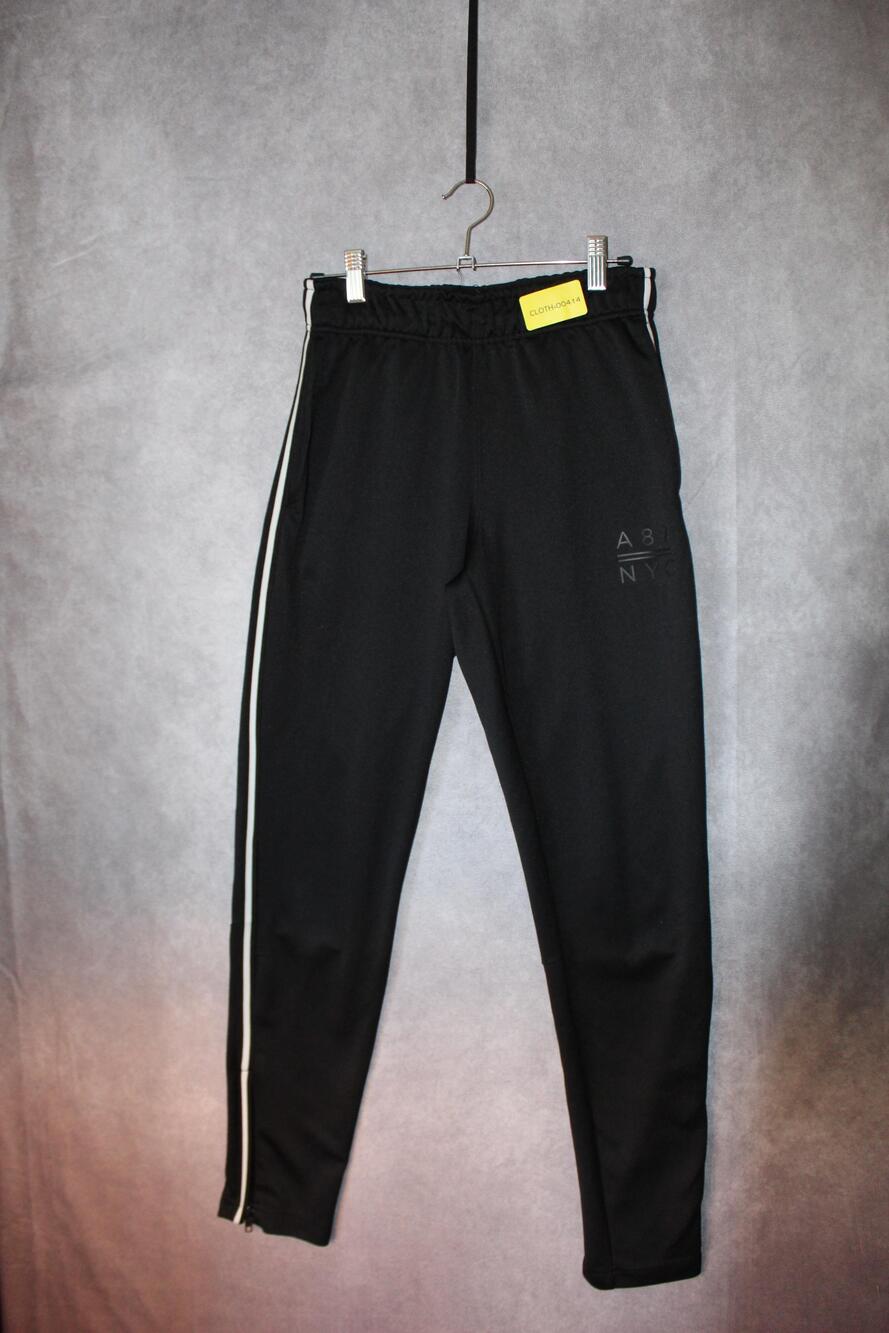 Aeropostale Pants Womens S Black Track Tapered Side Stripe Zipper Elastic